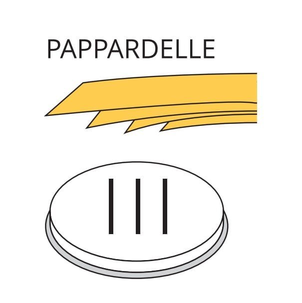Matryca do makaronu Pappardelle 16 mm - widok z przodu